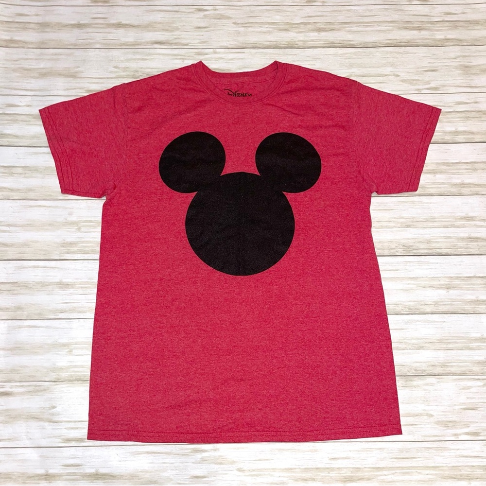 Disney Mickey Mouse Mens Red Tshirt Sz M Medium